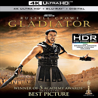 Gladiator (글래디에이터) (2000) (한글무자막)(4K Ultra HD + Blu-ray + Digital)