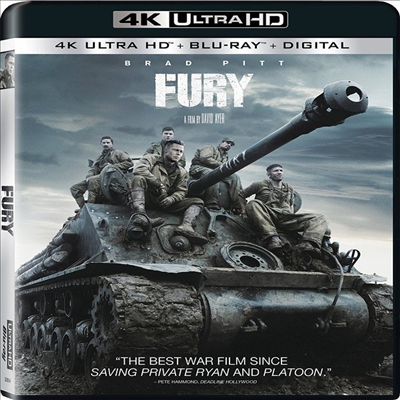 Fury (퓨리) (2014) (한글무자막)(4K Ultra HD + Blu-ray + Digital)
