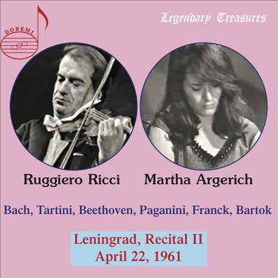 베토벤, 프랑크 & 타르티니: 바이올린 소나타 (Beethoven, Franck & Tartini: Violin Sonataa - Leningrad Recital 1961)(CD) - Ruggiero Ricci