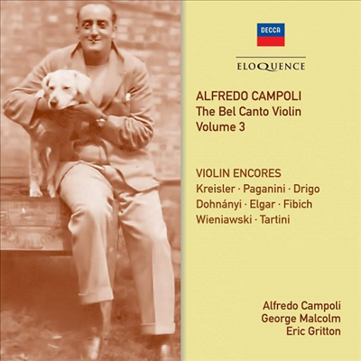 캄폴리 벨 칸토 바이올린 3집 (Alfredo Campoli The Bel Canto Violin Vol.3) (2CD)(CD) - Alfredo Campoli