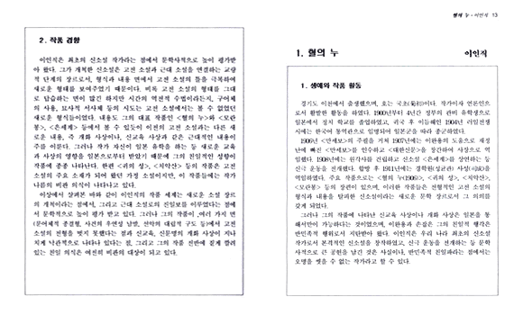 한국 현대문학 소설