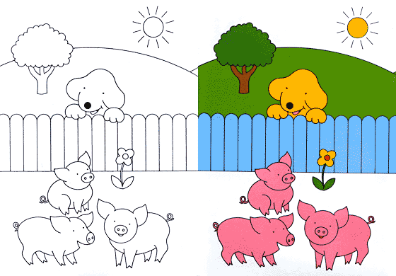 Spot on the Farm (First Colouring)