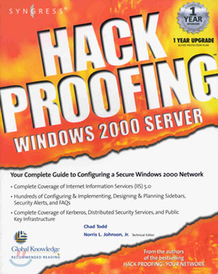 Hack Proofing Windows 2000 Server