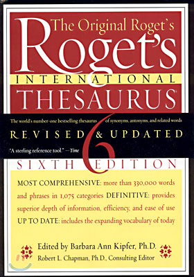 Roget&#39;s International Thesaurus, Unindexed 6th Edition (Hardcover)