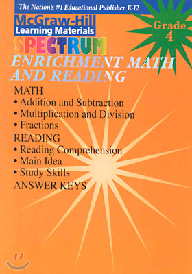 McGraw-Hill Spectrum Enrichment Math And Reading : Grade 4
