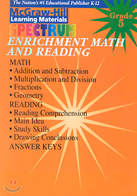 McGraw-Hill Spectrum Enrichment Math And Reading : Grade 5