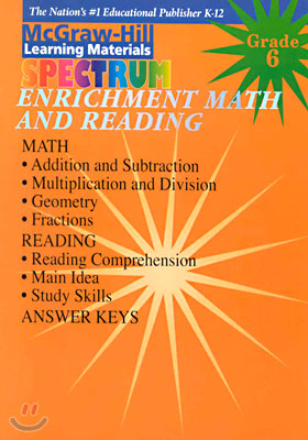 McGraw-Hill Spectrum Enrichment Math And Reading : Grade 6