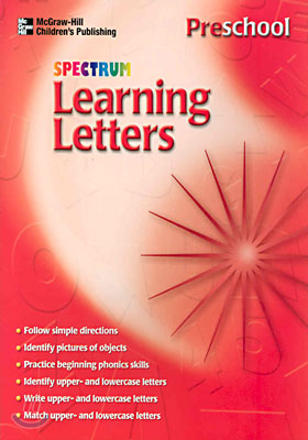 McGraw-Hill Spectrum Learning Letters : Preschool