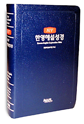 NIV 한영해설성경(중단본,색인,스키버텍스,무지퍼)(16*21.5)(청색)