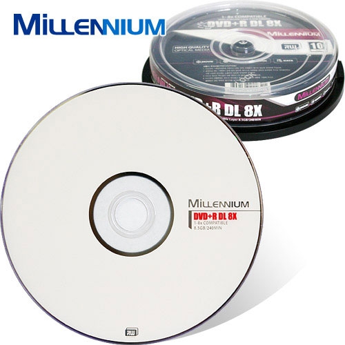 [8.5GB-10장] Millenum(밀레니엄) DVD+R DL(더블레이어) 8X 10P BULK