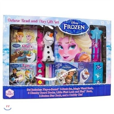 [스크래치 특가] Disney Frozen Deluxe Read and Play Gift Set, Cuddly Thomas &amp; Books for Kids