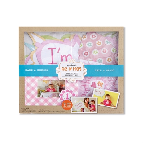 홀마크 베이비 기프트 PICS 'N' PROPS_BABY'S FIRST BIRTHDAY KIT_첫돌 사진촬영용 키트 - BBY4415