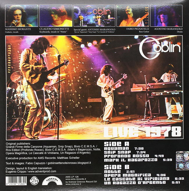 Goblin (고블린) - Live 1978 (1978년 5월 25일 산레모 라이브) [LP]