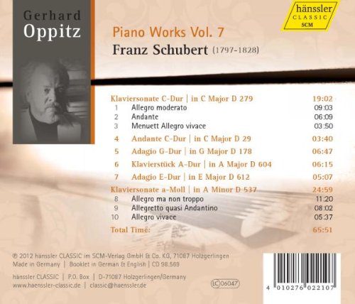 Gerhard Oppitz 슈베르트: 피아노 작품집 7집 - 게르하르트 오피츠 (Schubert: Piano Works Vol.7)