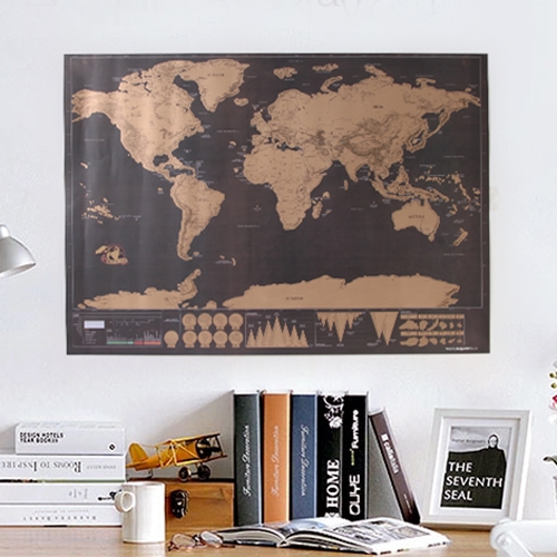 DIY 스크래치 블랙 세계지도 -독도는 우리땅 에디션