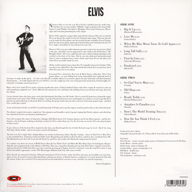 Elvis Presley (엘비스 프레슬리) - 2집 Elvis [레드 컬러 LP]