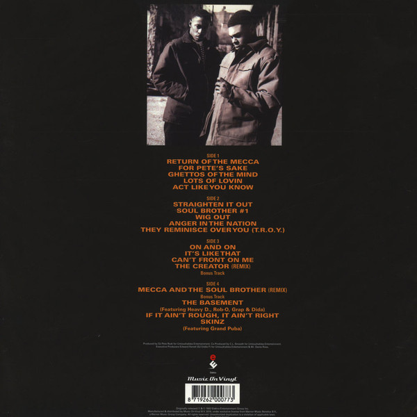 Pete Rock & C.L. Smooth (피트락 앤 씨엘스무스) - Mecca & The Soul Brother [2LP]
