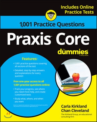 1,001 Praxis Core Practice Questions for Dummies with Online Practice