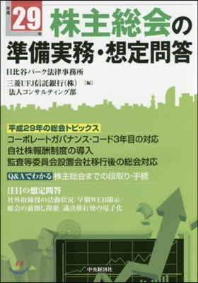 平29 株主總會の準備實務.想定問答