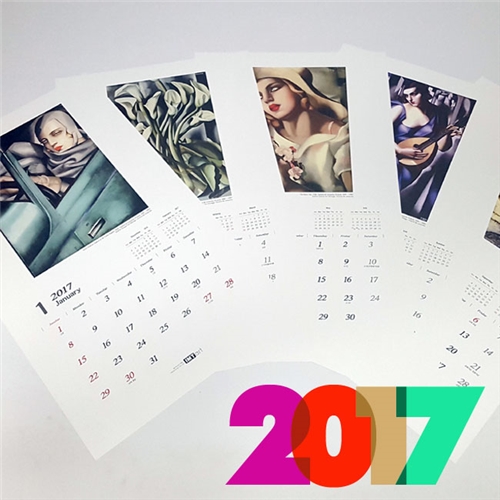 [명화몰] 2017년 명화 액자형 캘린더 속지 (액자 미포함) - 타마라 렘피카 베스트 콜렉션