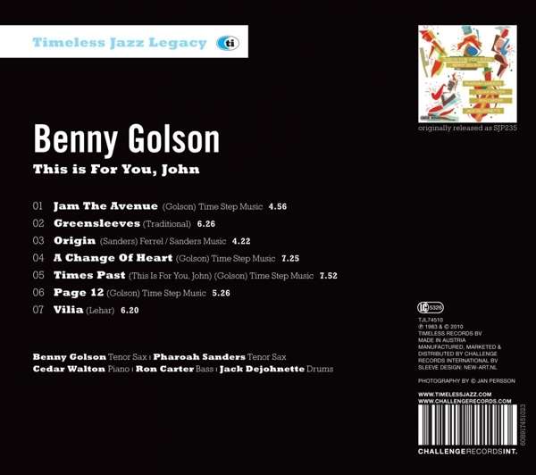 Benny Golson (베니 골슨) - This Is For You, John [Remastered]