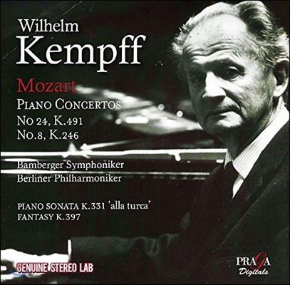 Wilhelm Kempff 모차르트: 피아노 협주곡 24번, 8번, 피아노 소나타 K.331, 환상곡 K.397 (Mozart: Piano Concertos K.491 &amp; K.246, Sonata &#39;Alla Turca&#39;, Fantasy) 빌헬름 켐프