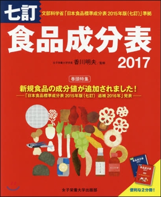 七訂食品成分表 2017