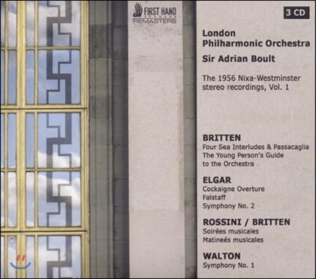 Adrian Boult 아드리안 볼트 - 닉사-웨스트민스터 스테레오 레코딩 1집 (The 1956 Nixa-Westminster Stereo Recordings Vol.1)