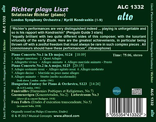 Sviatoslav Richter 리스트: 피아노 협주곡 1번 2번 (Plays Liszt)