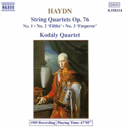 Kodaly Quartet 하이든: 현악 사중주 (Haydn: String Quartet Op.76 Nos.1, 2, 3)