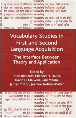 Vocabulary Studies in First and Second Language Acquisition : The Interface Between Theory and Application (Hardcover)