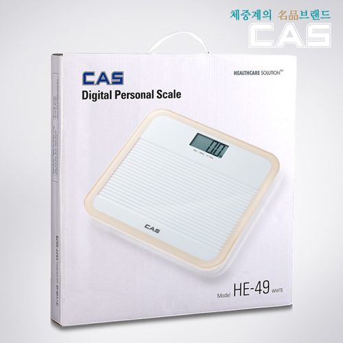 카스(CAS) 프리미엄 3D디자인 디지털 체중계 HE-49-WH