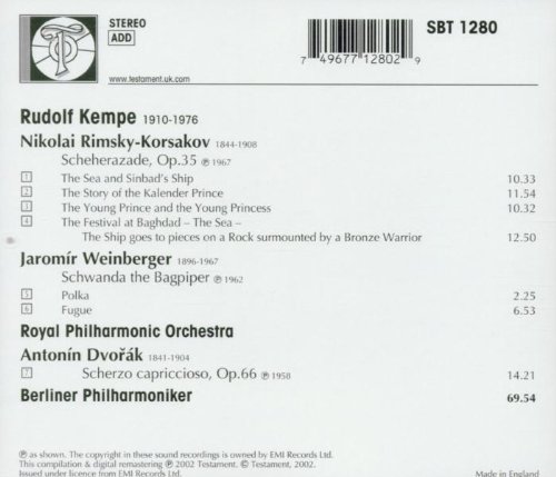 Rudolf Kempe 림스키-코르사코프: 세헤라자데 (Rimsky Korsakov: Scheherazade, Op. 35) 루돌프 켐페