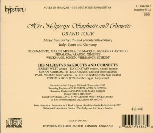 His Majestys Sagbutts & Cornetts 16~17세기 이탈리아, 스페인, 독일 음악 (Grand Tour - Music from Italy, Spain and Germany)
