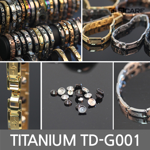사노피아 티타늄 게르마늄 자석 팔찌 TD-G001 (골드)