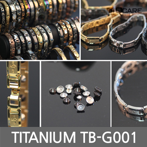 사노피아 티타늄 게르마늄 자석 팔찌 TB-G001 (골드)