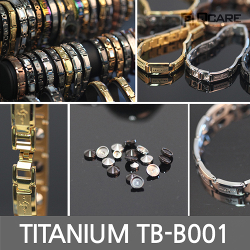 사노피아 티타늄 게르마늄 자석 팔찌 TB-B001 (다크그레이)