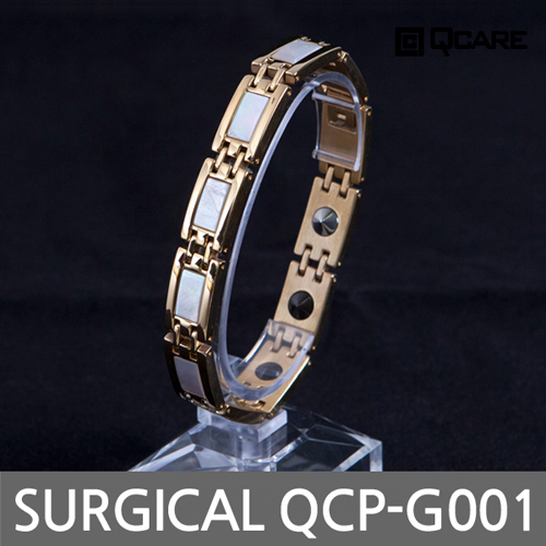 사노피아 써지컬 게르마늄 자석 팔찌 QCP-G001 (골드)