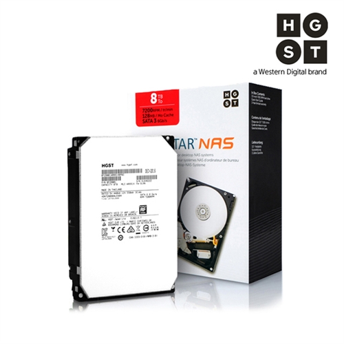 HGST DESKSTAR NAS 8TB 128MB BOX 정품 [HDN728080ALE604_BOX_3년] 하드디스크 (3.5 데스크탑 & NAS HDD / 7200rpm / SA