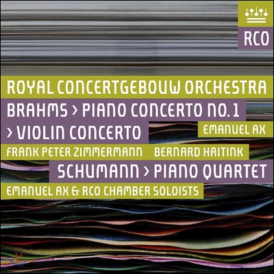 Bernard Haitink 브람스: 바이올린 협주곡, 피아노 협주곡 1번 / 슈만: 피아노 사중주 (Brahms: Piano &amp; Violin Concertos Opp.15, 77 / Schumann: Quartet Op.47) 엠마누엘 엑스, 베르나르드 하이팅크