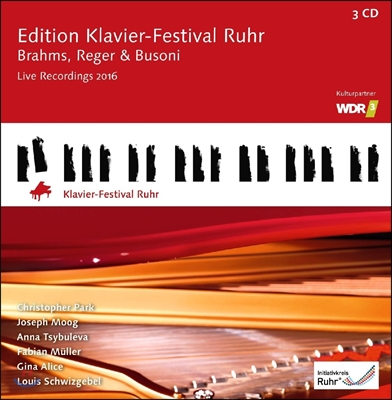 루르 피아노 페스티벌 35집 [2016년] 브람스 / 레거 / 부조니 (Ruhr Piano Festival Edition - Brahms, Reger &amp; Busoni) 크리스토퍼 박, 요제프 무크, 안나 치불레바
