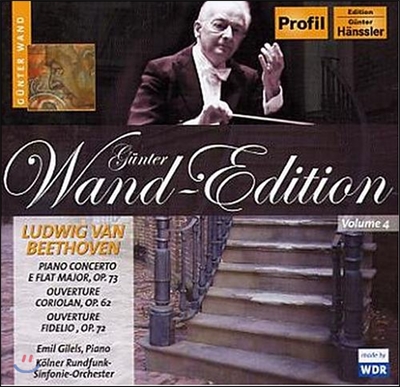 Gunter Wand / Emil Gilels 베토벤: 피아노 협주곡 5번 `황제`, 코리오란, 피델리오 서곡  (Beethoven : Piano Concerto No.5 Op.73 'Emperor', Ouverture 'Coriolan' Op.62, Ouverture 'Fidelio' Op.72)