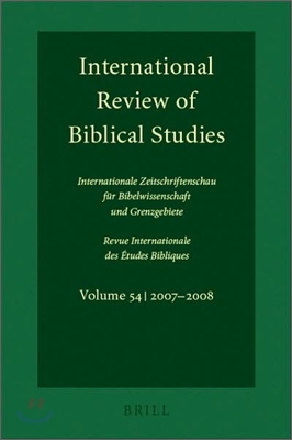 International Review of Biblical Studies, Volume 54 (2007-2008)