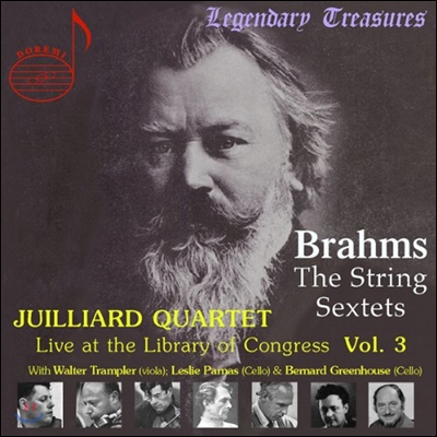 Juilliard Quartet 브람스: 현악 6중주 1번 2번 (Live At The Library Of Congress Vol. 3)
