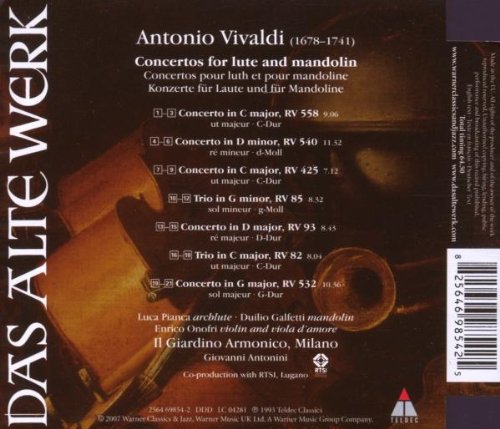 Il Giardino Armonico 비발디: 류트와 만돌린을 위한 협주곡 (Vivaldi: Concertos for Lute and Mandolin)