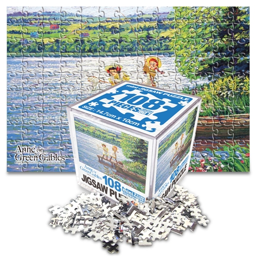 빨간머리앤 퍼즐 108피스 미니 큐브 반짝이는호수 직소퍼즐 액자