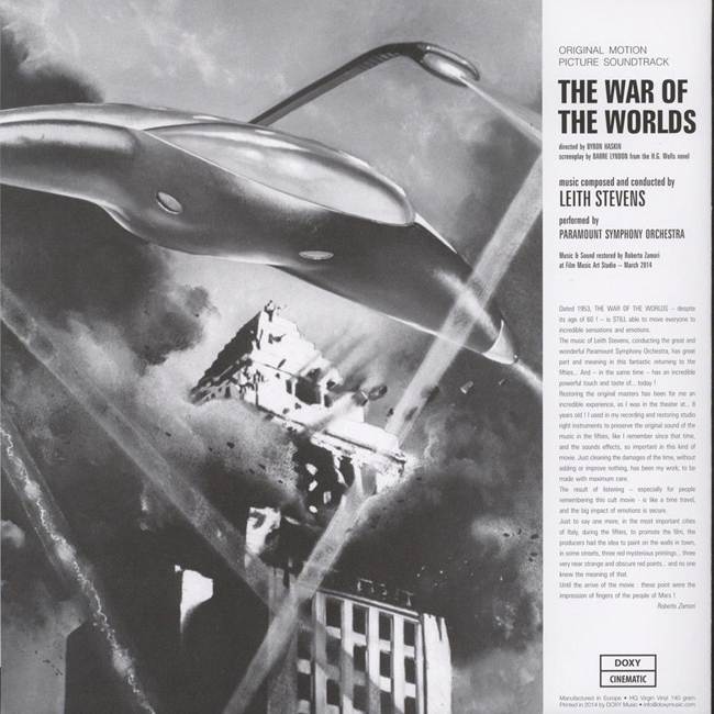 우주 전쟁 영화음악 (War Of The Worlds OST - Music by Leith Stevens 리스 스티븐스) [LP]