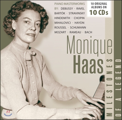 Monique Haas 모니크 아스 - 전설의 마일스톤즈: 10 오리지널 앨범 (Milestones of a Legend - Piano Masterworks: 10 Original Albums)
