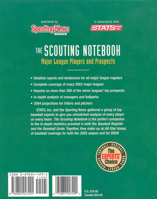 The Scouting Notebook, 2004 Edition