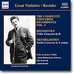 Fritz Kreisler 프리츠 크라이슬러 협주곡 레코딩 전곡 5집 - 베토벤 / 멘델스존 (The Complete Concerto Recording Vol.5 - Beethoven / Mendelssohn)